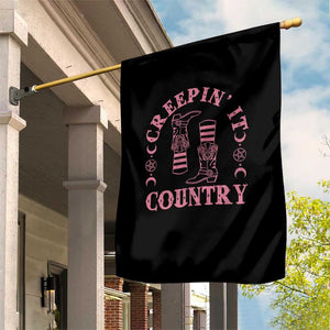 Halloween Cowgirl Garden Flag Creepin It Country Cowboy Boots Witch Socks Pentagram TS11 Print Your Wear