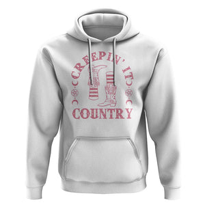 Halloween Cowgirl Hoodie Creepin It Country Cowboy Boots Witch Socks Pentagram TS11 White Print Your Wear