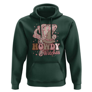 Halloween Cowgirl Hoodie Howdy Witches Cowboy Boots Witch Hat Thunder TS11 Dark Forest Green Print Your Wear