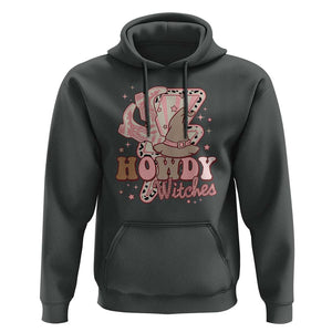 Halloween Cowgirl Hoodie Howdy Witches Cowboy Boots Witch Hat Thunder TS11 Dark Heather Print Your Wear