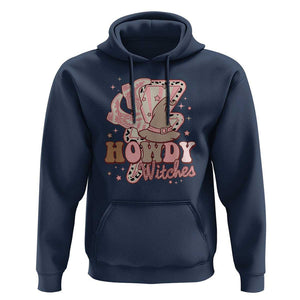 Halloween Cowgirl Hoodie Howdy Witches Cowboy Boots Witch Hat Thunder TS11 Navy Print Your Wear