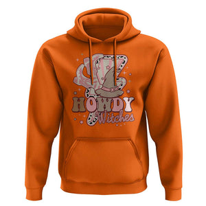 Halloween Cowgirl Hoodie Howdy Witches Cowboy Boots Witch Hat Thunder TS11 Orange Print Your Wear