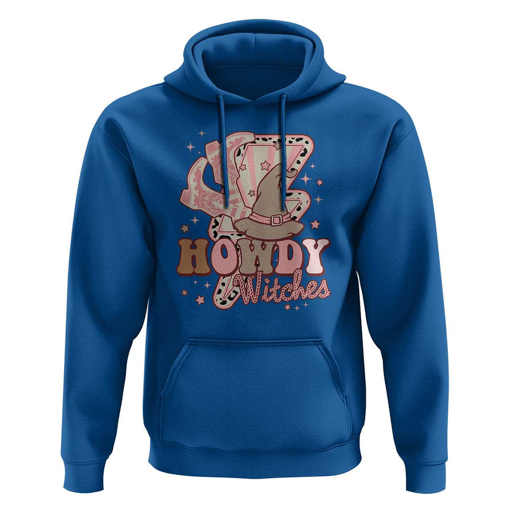 Halloween Cowgirl Hoodie Howdy Witches Cowboy Boots Witch Hat Thunder TS11 Royal Blue Print Your Wear