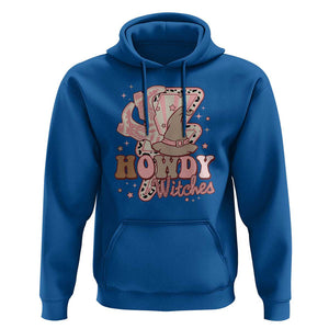 Halloween Cowgirl Hoodie Howdy Witches Cowboy Boots Witch Hat Thunder TS11 Royal Blue Print Your Wear