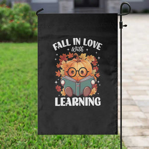 Funny Teacher Garden Flag Fall In Love With Learning Autumn Pumpkin Reading Thanksgiving Pumpkin TS11 Print Your Wear
