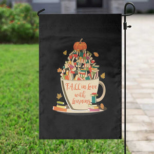 Funny Teacher Garden Flag Fall In Love With Learning Autumn Pumpkin Reading Thanksgiving TS11 Print Your Wear