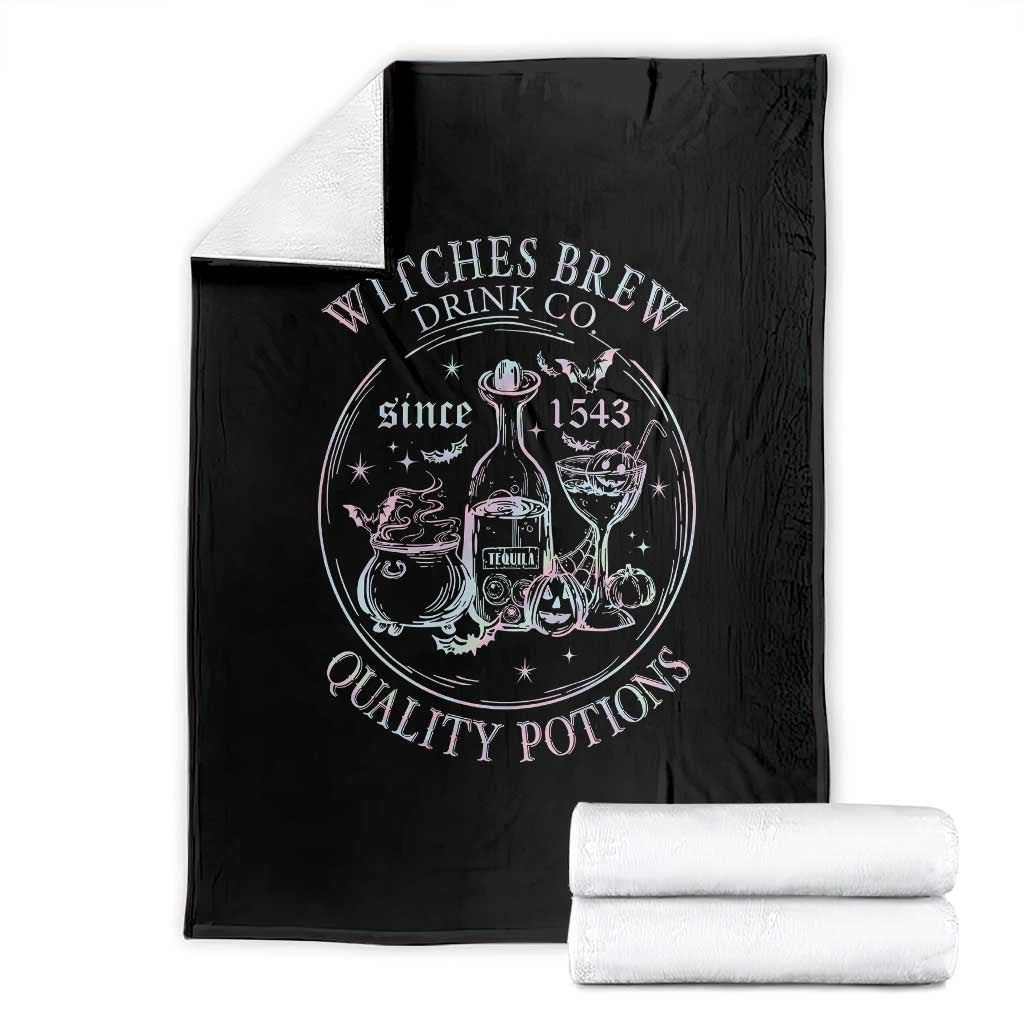 Halloween Witch Drinks Throw Blanket Witches Brew Drink Co Quality Potions Since 1543 TS11 Black Print Your Wear