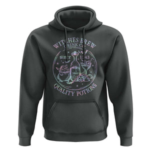 Halloween Witch Drinks Hoodie Witches Brew Drink Co Quality Potions Since 1543 TS11 Dark Heather Print Your Wear