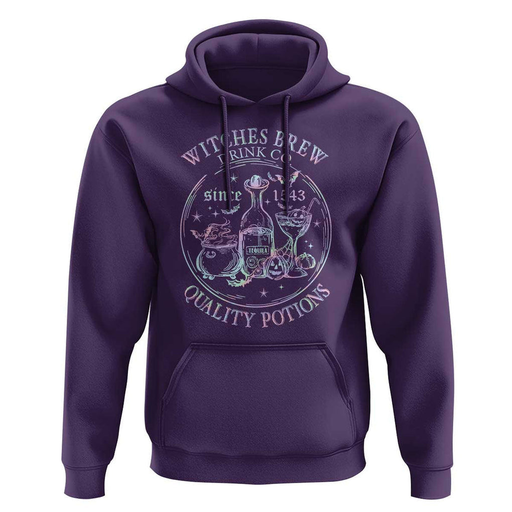 Halloween Witch Drinks Hoodie Witches Brew Drink Co Since 1543 TS11 Purple Print Your Wear