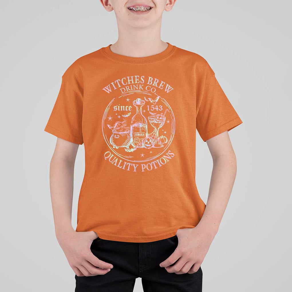 Halloween Witch Drinks T Shirt For Kid Witches Brew Drink Co Since 1543 TS11 Orange Print Your Wear