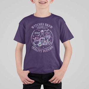 Halloween Witch Drinks T Shirt For Kid Witches Brew Drink Co Since 1543 TS11 Purple Print Your Wear