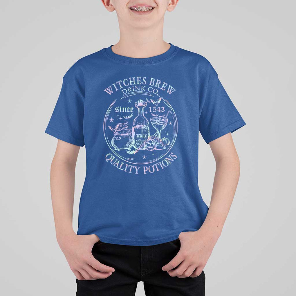 Halloween Witch Drinks T Shirt For Kid Witches Brew Drink Co Quality Potions Since 1543 TS11 Royal Blue Print Your Wear