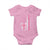 Breast Cancer Awareness Baby Onesie Back The Pink Warrior American Flag TS11 Light Pink Print Your Wear