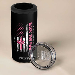 Breast Cancer Awareness 4 in 1 Can Cooler Tumbler Back The Pink Warrior American Flag TS11 Print Your Wear