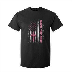 Breast Cancer Awareness T Shirt For Kid Back The Pink Warrior American Flag TS11 Black Print Your Wear