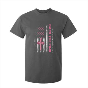 Breast Cancer Awareness T Shirt For Kid Back The Pink Warrior American Flag TS11 Dark Heather Print Your Wear