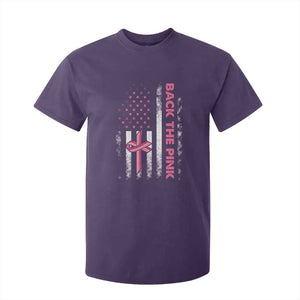 Breast Cancer Awareness T Shirt For Kid Back The Pink Warrior American Flag TS11 Purple Print Your Wear