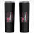 Breast Cancer Awareness Skinny Tumbler Back The Pink Warrior American Flag TS11 Black Print Your Wear