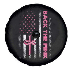 Breast Cancer Awareness Spare Tire Cover Back The Pink Warrior American Flag TS11 Print Your Wear