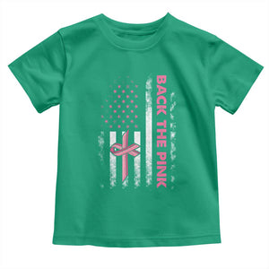 Breast Cancer Awareness Toddler T Shirt Back The Pink Warrior American Flag TS11 Irish Green Print Your Wear