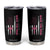 Breast Cancer Awareness Tumbler Cup Back The Pink Warrior American Flag TS11 Black Print Your Wear