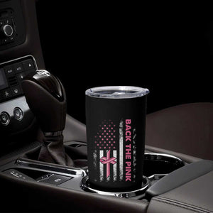 Breast Cancer Awareness Tumbler Cup Back The Pink Warrior American Flag TS11 Print Your Wear