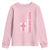 Breast Cancer Awareness Youth Sweatshirt Back The Pink Warrior American Flag TS11 Light Pink Print Your Wear
