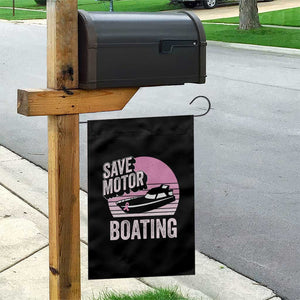 Funny Save Motor Boating Garden Flag Breast Cancer Pink Ribbon TS11 Print Your Wear