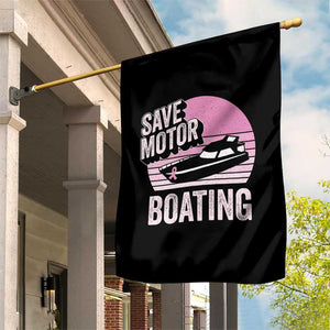 Funny Save Motor Boating Garden Flag Breast Cancer Pink Ribbon TS11 Print Your Wear
