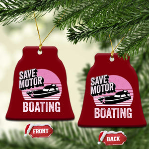Funny Save Motor Boating Ceramic Ornament Breast Cancer Pink Ribbon TS11 Print Your Wear