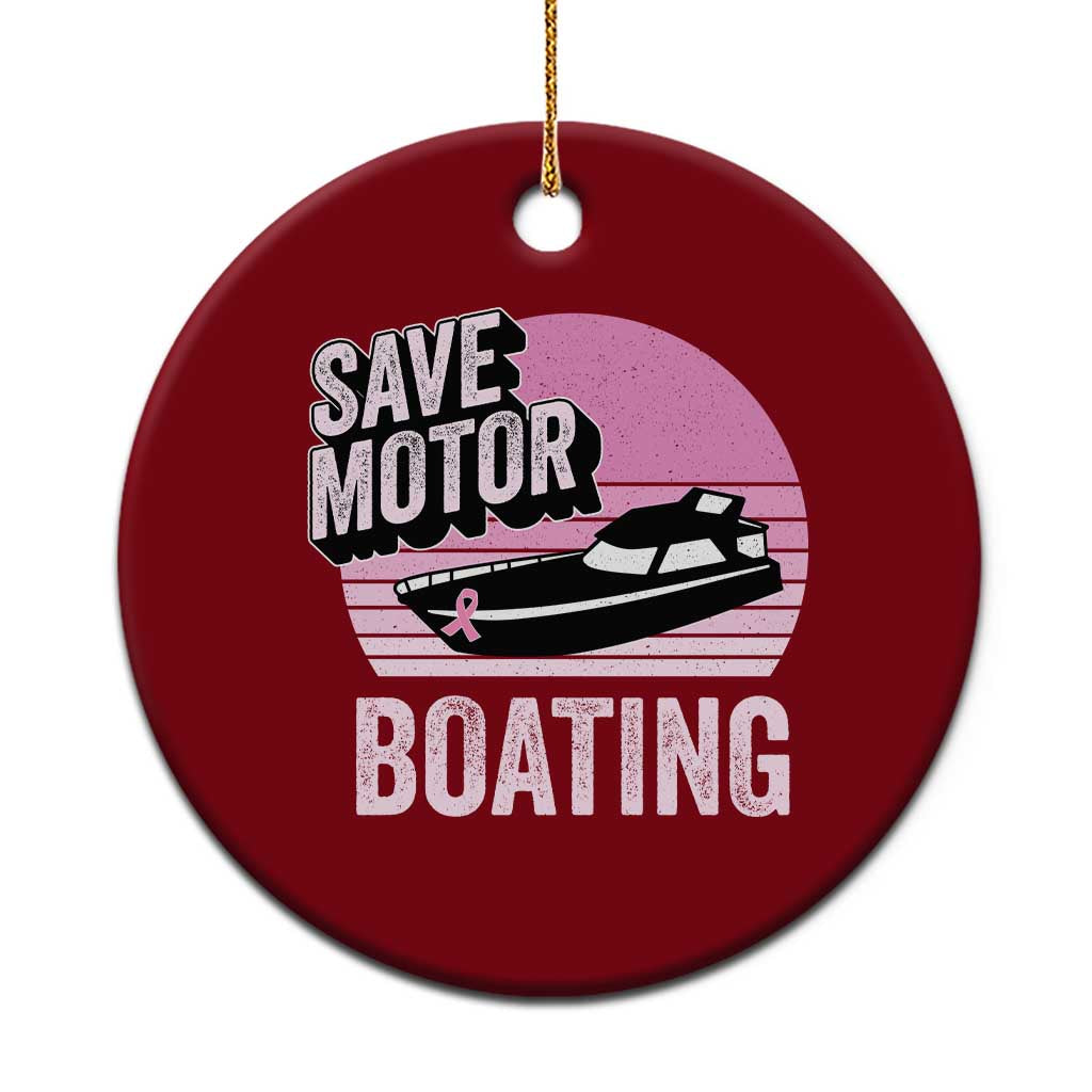 Funny Save Motor Boating Ceramic Ornament Breast Cancer Pink Ribbon TS11 1pc Red Print Your Wear