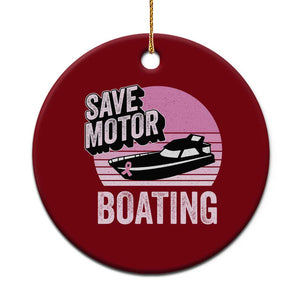 Funny Save Motor Boating Ceramic Ornament Breast Cancer Pink Ribbon TS11 1pc Red Print Your Wear