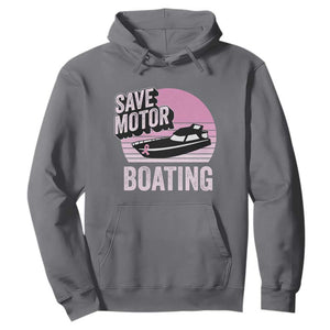 Funny Save Motor Boating Hoodie Breast Cancer Pink Ribbon TS11 Charcoal Print Your Wear