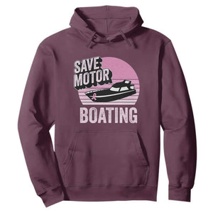 Funny Save Motor Boating Hoodie Breast Cancer Pink Ribbon TS11 Maroon Print Your Wear