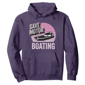 Funny Save Motor Boating Hoodie Breast Cancer Pink Ribbon TS11 Purple Print Your Wear