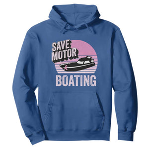 Funny Save Motor Boating Hoodie Breast Cancer Pink Ribbon TS11 Royal Blue Print Your Wear