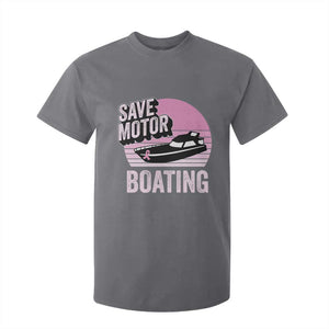 Funny Save Motor Boating T Shirt For Kid Breast Cancer Pink Ribbon TS11 Charcoal Print Your Wear