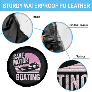Funny Save Motor Boating Spare Tire Cover Breast Cancer Pink Ribbon TS11 Print Your Wear