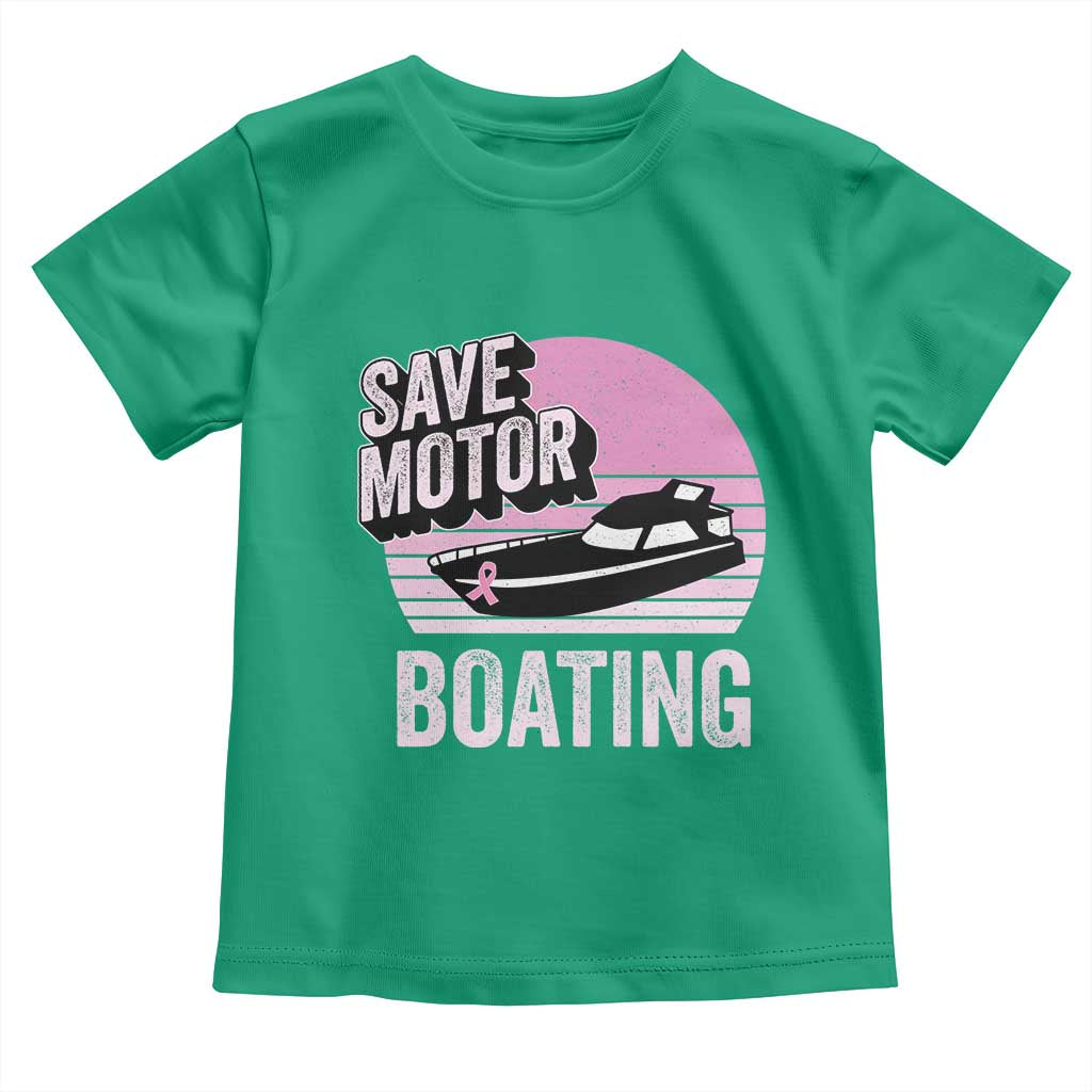 Funny Save Motor Boating Toddler T Shirt Breast Cancer Pink Ribbon TS11 Irish Green Print Your Wear