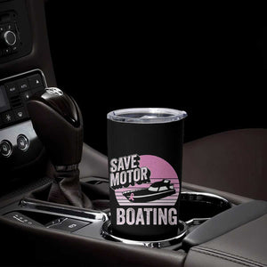 Funny Save Motor Boating Tumbler Cup Breast Cancer Pink Ribbon TS11 Print Your Wear