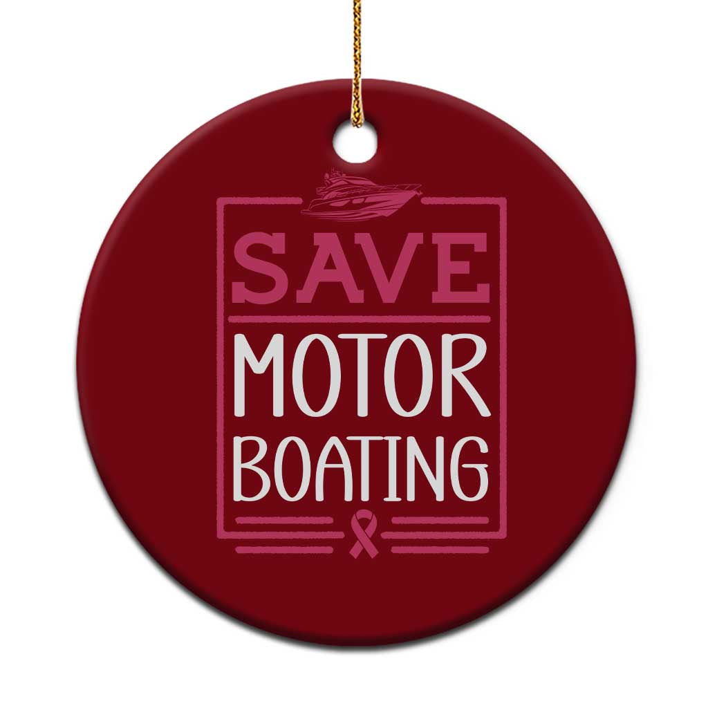 Funny Save Motor Boating Ceramic Ornament Beat Breast Cancer Pink Ribbon TS11 1pc Red Print Your Wear