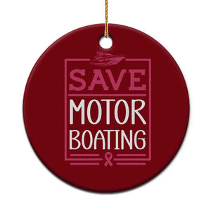 Funny Save Motor Boating Ceramic Ornament Beat Breast Cancer Pink Ribbon TS11 1pc Red Print Your Wear