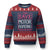 Funny Save Motor Boating Ugly Christmas Sweater Beat Breast Cancer Pink Ribbon TS11 Navy Red Print Your Wear