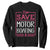 Funny Save Motor Boating Sweatshirt Beat Breast Cancer Pink Ribbon TS11 Black Print Your Wear