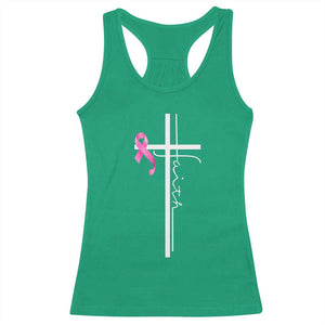 Christian Faith Breast Cancer Awareness Racerback Tank Top Pink Ribbon Christian Cross TS11 Irish Green Print Your Wear