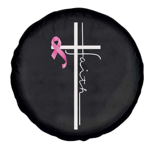 Christian Faith Breast Cancer Awareness Spare Tire Cover Pink Ribbon Christian Cross TS11 Print Your Wear