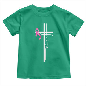 Christian Faith Breast Cancer Awareness Toddler T Shirt Pink Ribbon Christian Cross TS11 Irish Green Print Your Wear