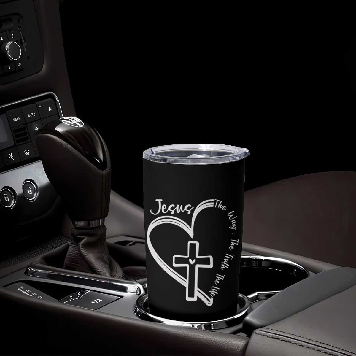 Jesus The Way The Truth The Life Tumbler Cup Christian Cross With Heart TS11 Print Your Wear