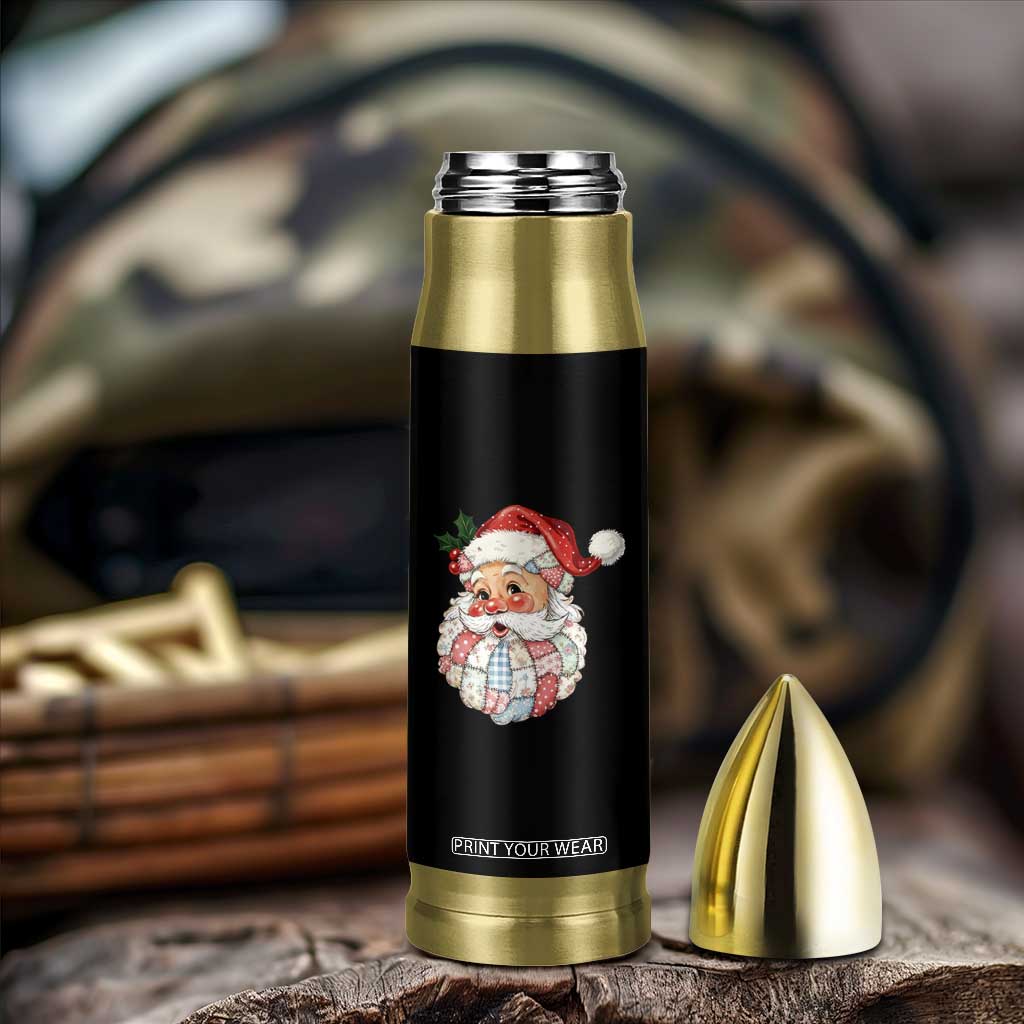 Vintage Retro Patchwork Santa Xmas Bullet Tumbler Merry Christmas Holiday TS11 Print Your Wear