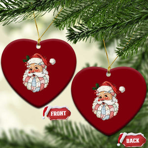 Vintage Retro Patchwork Santa Xmas Ceramic Ornament Merry Xmas Holiday TS11 Print Your Wear